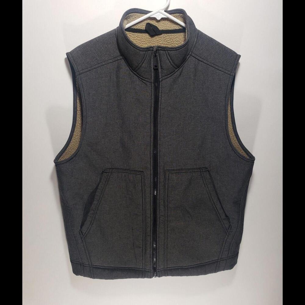 Mens Wolverine Upland Canvas Sherpa Lined Sleeveless Vest Jacket Size Large‎ L